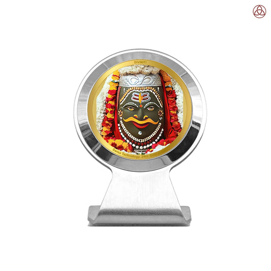 Mahakaleshwar | Divine Lord Mahakaleshwar Shivling Car Dashboard & Tabletop Photo Frame in 24K Gold Plated Foil
