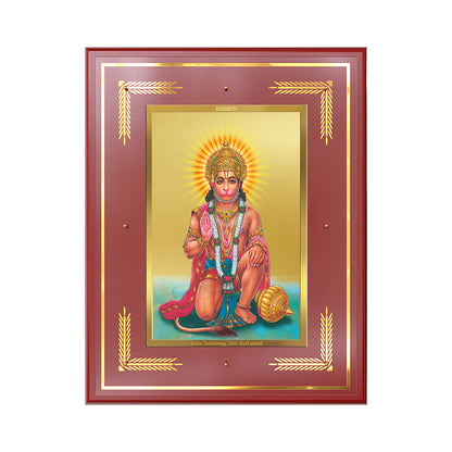 Ashirwad Hanuman Wall Photo Frame in 24K Gold Plated Foil | Strength, Protection & Divine Blessings