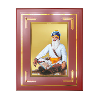 Baba Deep Singh Ji | Nihang Sikh and Martyr Wall Mount Photo Frame in 24K Gold Plated Foil