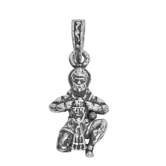 DIVINITI 925 Pure Silver Hanuman Ram Pendant For Men, Women & Kids Divine God Pendant For Birthday, Anniversary, Special Occasion Gift (2x1.5 CM 4 g)