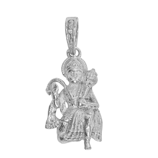 DIVINITI 925 Pure Silver Hanuman Pendant for Men, Women & Kids Divine God Pendant for Birthday, Anniversary, Special Occasion Gift (2.2x1.2 cm, 7g)