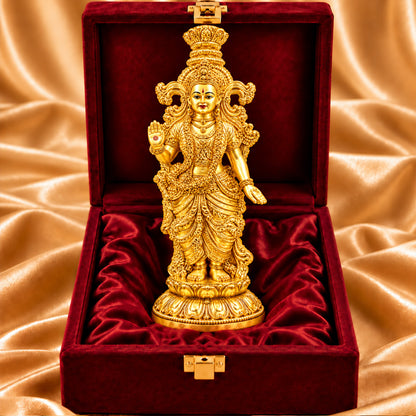 24K Gold-Plated Radha Rani Idol | Premium Gift Box | 36x9 CM