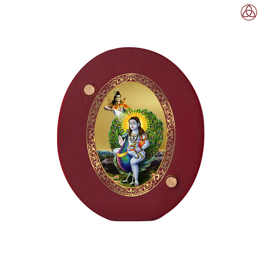 Baba Balak Nath Car Dashboard & Tabletop Photo Frame in 24K gold plated royal foil