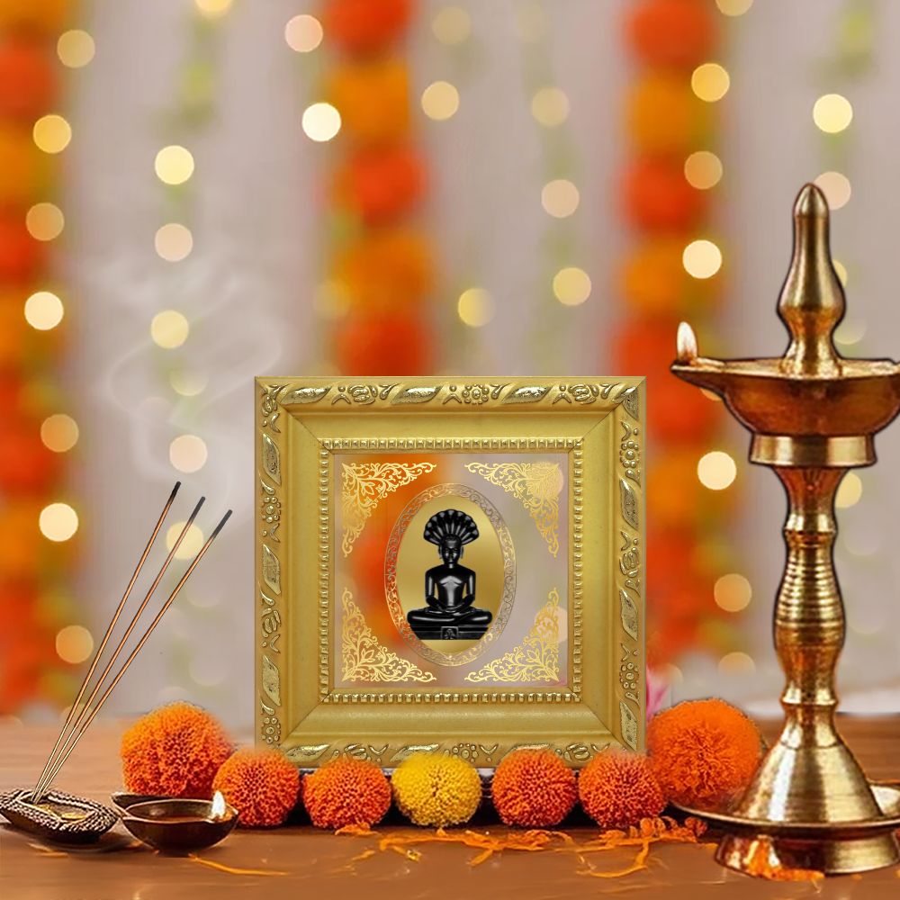 Parshvanath | Divine Jain Tirthankar Royal Tabletop Photo Frame in 24K Gold Plated Foil