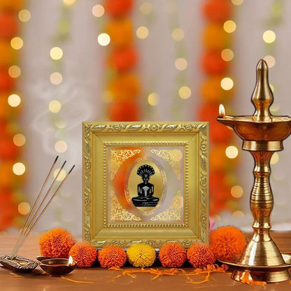 Parshvanath | Divine Jain Tirthankar Royal Tabletop Photo Frame in 24K Gold Plated Foil