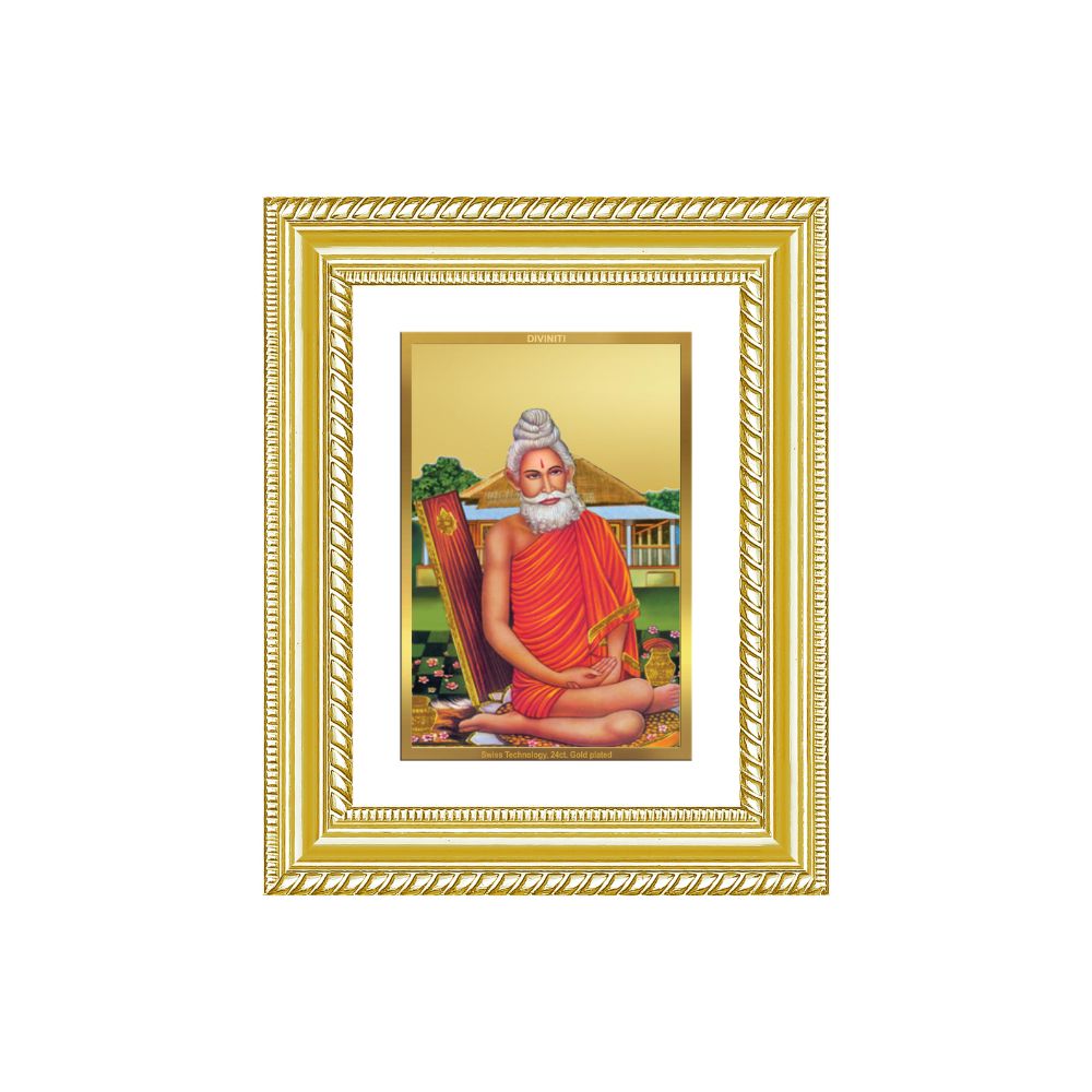Diviniti 24K Gold Plated Baba Lokenath (Classic) Divine Wall and Table Top Frame for Home Mandir & Office Decor | Luxury Spiritual Gift