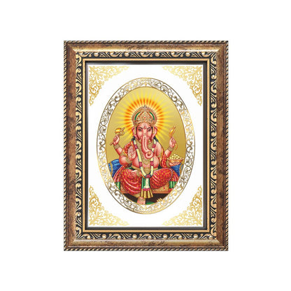 Lord Ganesha | Divine Wall & Tabletop Royal Photo Frame in 24K Gold Plated Foil