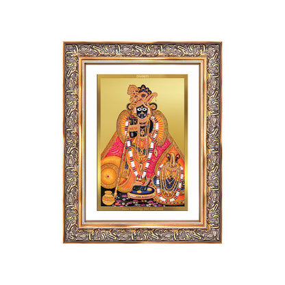 Diviniti 24K Gold Plated Banke Bihari Ji (Classic) Divine Wall Frame for Home Mandir & Office Decor | Luxury Spiritual Gift