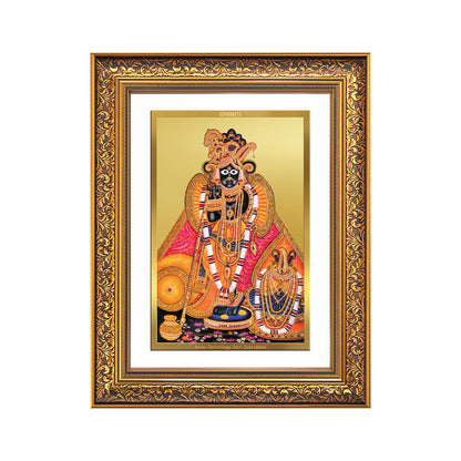 Diviniti 24K Gold Plated Banke Bihari Ji (Classic) Divine Wall Frame for Home Mandir & Office Decor | Luxury Spiritual Gift