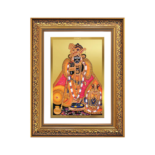 Diviniti 24K Gold Plated Banke Bihari Ji (Classic) Divine Wall Frame for Home Mandir & Office Decor | Luxury Spiritual Gift