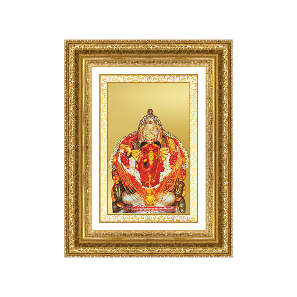 Diviniti 24K Gold Plated Siddhi Vinayak (Classic) Divine Wall Frame for Home Mandir & Office Decor | Luxury Spiritual Gift