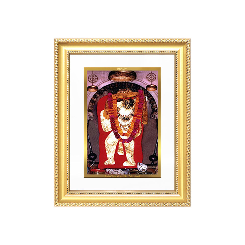Diviniti 24K Gold Plated Mehndipur Balaji (Classic) Divine Wall Frame for Home Mandir & Office Decor | Luxury Spiritual Gift