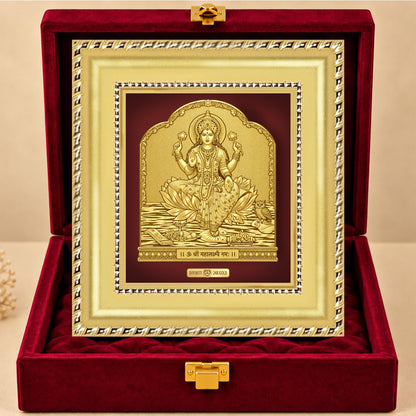 24K Gold-Plated Lakshmi Frame | Premium Gift Box | 11x12 CM