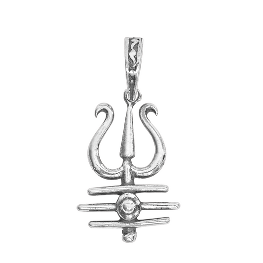 DIVINITI 925 Pure Silver Trishul Pendant for Men, Women & Kids Divine God Pendant for Birthday, Anniversary, Special Occasion Gift (2.1x1.5 CM 3 g)