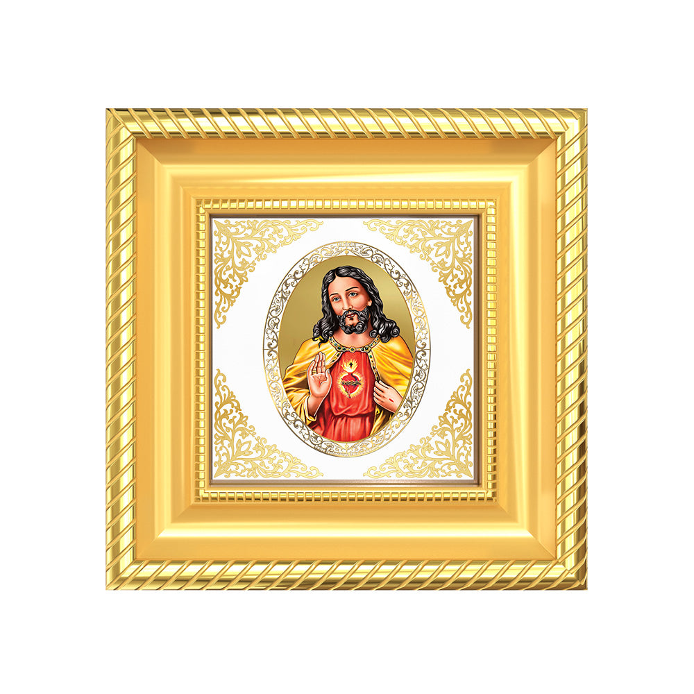Jesus Christ | Divine Savior Royal Tabletop Photo Frame in 24K Gold Plated Foil