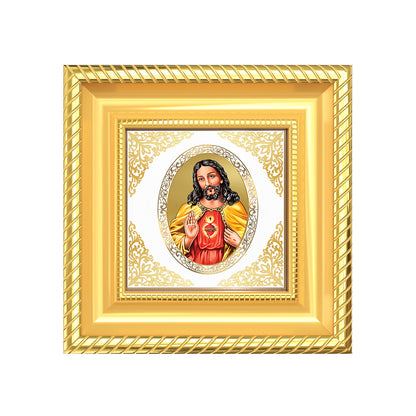 Jesus Christ | Divine Savior Royal Tabletop Photo Frame in 24K Gold Plated Foil