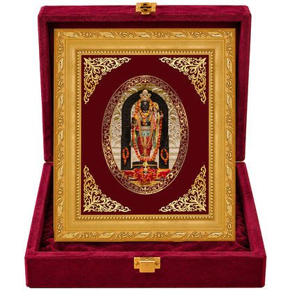 24K Gold-Plated Lord Ram Lalla Frame | Premium Gift Box | 16x13.5 CM