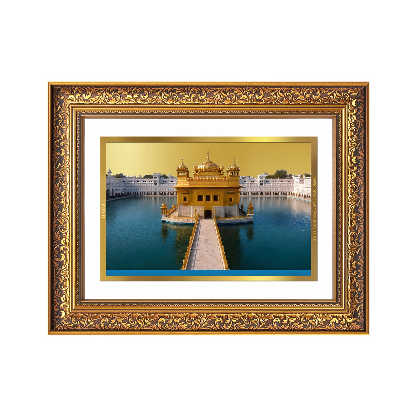Diviniti 24K Gold Plated Golden Temple (Classic) Divine Wall Frame for Home Mandir & Office Decor | Luxury Spiritual Gift