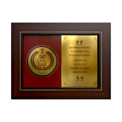 Diviniti Memento with Image Printed on 24K Gold Plated Foil | Premium Personalized Award | Luxury Gift Plaque
