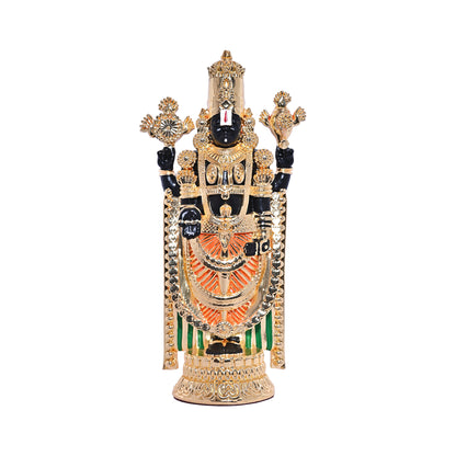 Diviniti Tirupati Balaji Idol for Office Desk Puja Room Tirupati Idol for Home Decor Birthday Festivals Lord Venkateswara Balaji Statue Figurine Gifting 21x7.6 CM