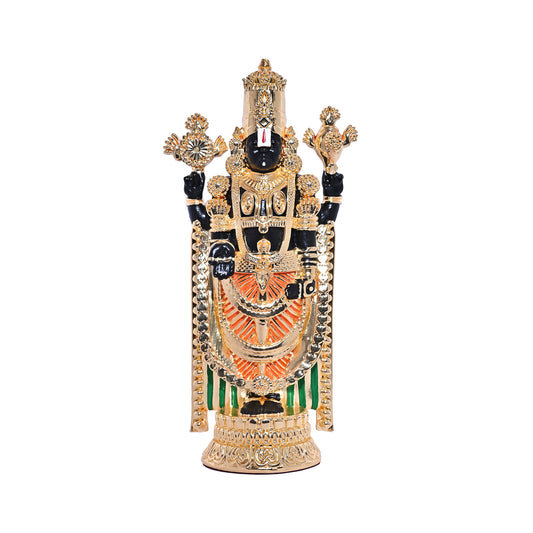 Diviniti Tirupati Balaji Idol for Office Desk Puja Room Tirupati Idol for Home Decor Birthday Festivals Lord Venkateswara Balaji Statue Figurine Gifting 21x7.6 CM