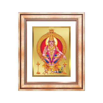 Diviniti 24K Gold Plated Ayyappan Divine Wall Frame for Home Mandir & Office Decor | Luxury Spiritual Gift