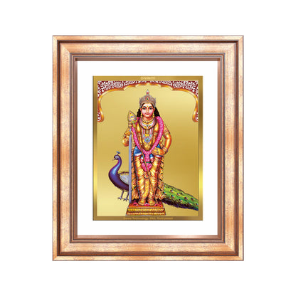 Diviniti 24K Gold Plated Murugan (Classic) Divine Wall Frame for Home Mandir & Office Decor | Luxury Spiritual Gift