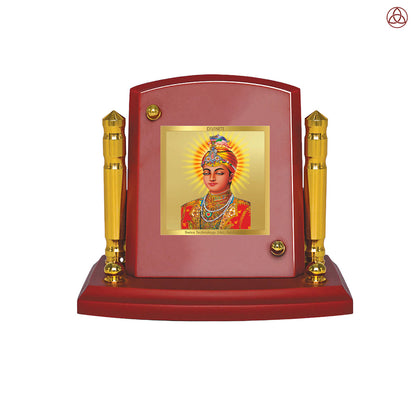 Guru Harkrishan Sahib Ji | Eighth Sikh Guru and Bala Pritam Spiritual Car dashboard frame in 24K Gold Plated Foil