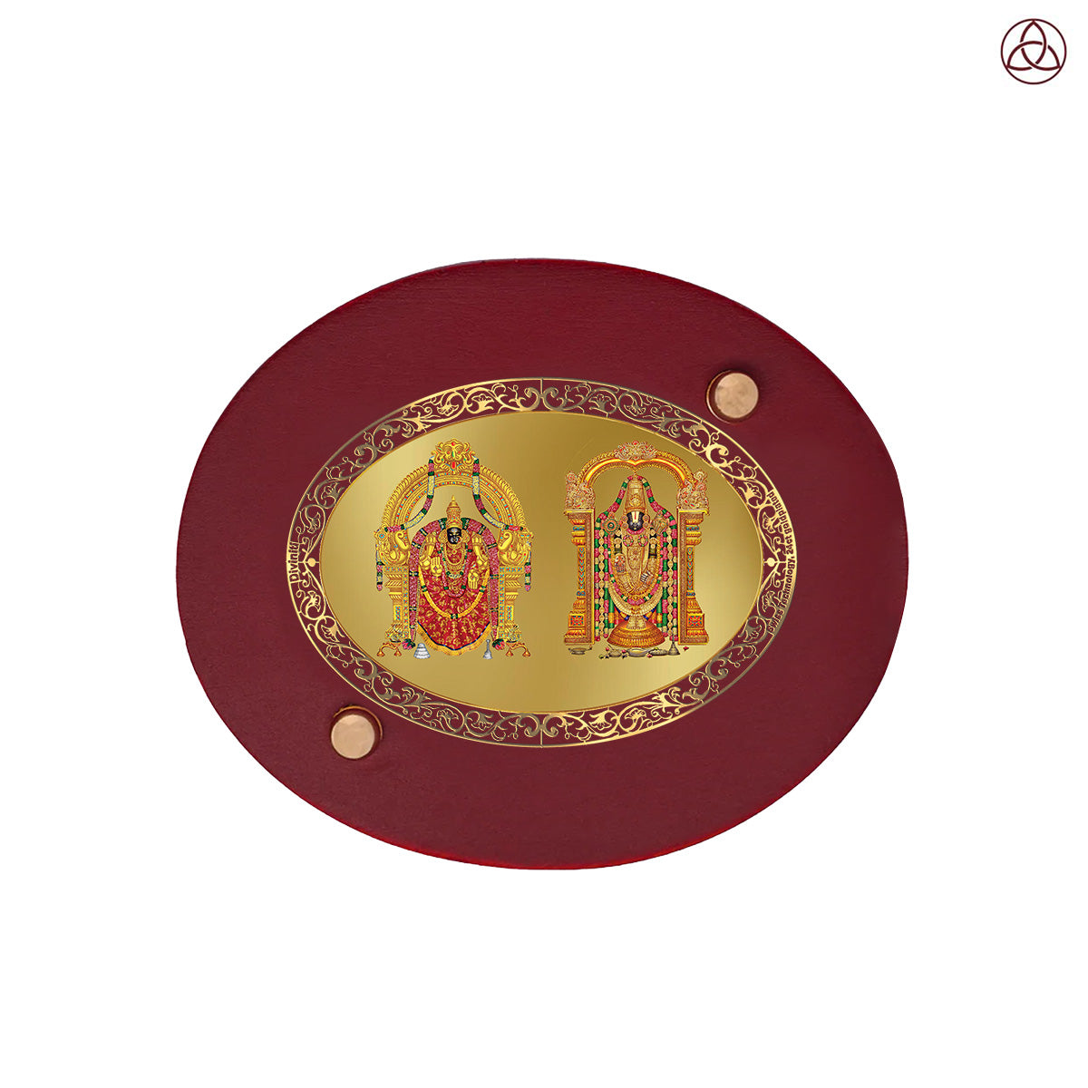 Padmavathi Balaji Car Dashboard & Tabletop Photo Frame in 24K gold plated royal foil