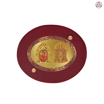 Padmavathi Balaji Car Dashboard & Tabletop Photo Frame in 24K gold plated royal foil