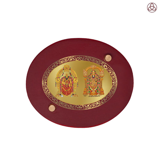 Padmavathi Balaji Car Dashboard & Tabletop Photo Frame in 24K gold plated royal foil