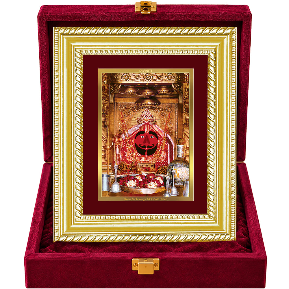 24K Gold-Plated Salasar Balaji Frame | Premium Gift Box | 21.5x17.5 CM