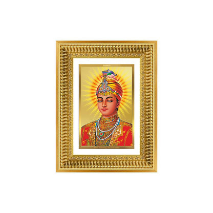 Diviniti 24K Gold Plated Guru Harkrishan Sahib Ji (Classic) Sacred Sikh Wall Frame for Home Decor & Office Ambiance | Premium Spiritual Gift