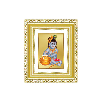 Diviniti 24K Gold Plated Bal Gopal Divine Table Top Frame for Home Mandir & Office Decor | Luxury Spiritual Gift