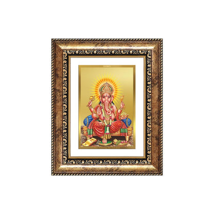 Diviniti 24K Gold Plated Ganesha (Classic) Divine Wall and Table Top Frame for Home Mandir & Office Decor | Luxury Spiritual Gift
