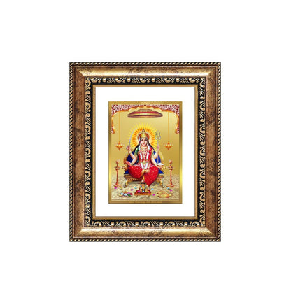 Diviniti 24K Gold Plated Santoshi Mata Divine Table Top Frame for Home Mandir & Office Decor | Luxury Spiritual Gift