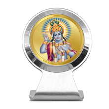 Load image into Gallery viewer, Diviniti 24K Gold Plated Vishnu Ji Frame For Car Dashboard, Home Decor &amp; Puja Room (6.2 x 4.5 CM)