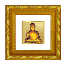 Load image into Gallery viewer, DIVINITI 24K Gold Plated Buddha Spiritual Photo Frame For Home Decor, Prayer, Gift (10.8 CM X 10.8 CM)