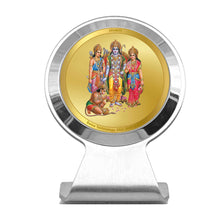 Load image into Gallery viewer, Diviniti 24K Gold Plated Ram Darbar Frame For Car Dashboard, Home Decor, Puja, Gift (6.2 x 4.5 CM)
