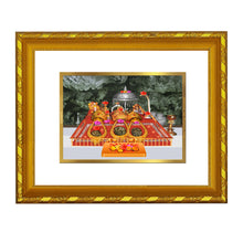 Load image into Gallery viewer, DIVINITI 24K Gold Plated Mata Ka Darbar Photo Frame For Home Wall Decor, Puja, Gift (21.5 X 17.5 CM)
