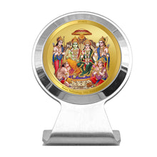 Load image into Gallery viewer, Diviniti 24K Gold Plated Ram Darbar Frame For Car Dashboard, Home Decor, Puja, Gift (6.2 x 4.5 CM)