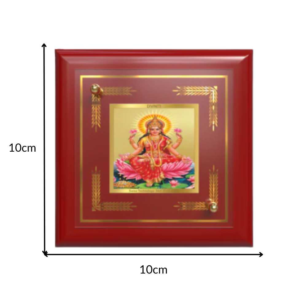 Goddess Lakshmi | Devi of Wealth & Prosperity Tabletop Frame in 24K Gold Plated Foil