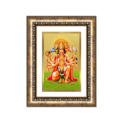 Diviniti 24K Gold Plated Panchmukhi Hanuman (Classic) Divine Wall Frame for Home Mandir & Office Decor | Luxury Spiritual Gift