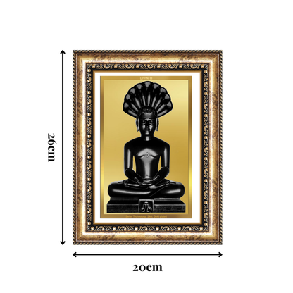 Diviniti 24K Gold Plated Parshvanath (Classic) Divine Wall Frame for Home Mandir & Office Decor | Luxury Spiritual Gift