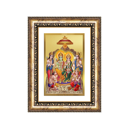 Diviniti 24K Gold Plated Ram Darbar Divine Wall Frame for Home Mandir & Office Decor | Luxury Spiritual Gift