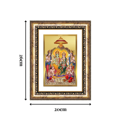 Diviniti 24K Gold Plated Ram Darbar Divine Wall Frame for Home Mandir & Office Decor | Luxury Spiritual Gift