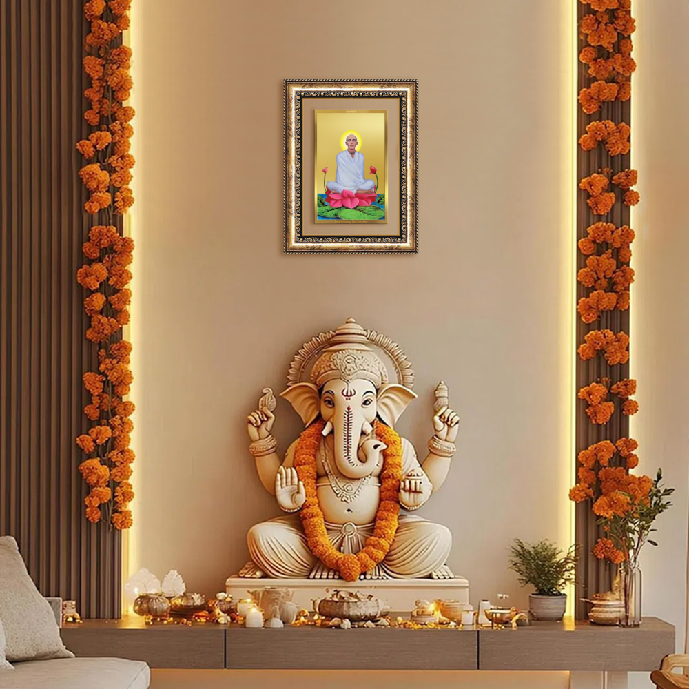 Diviniti 24K Gold Plated Ram Thakur (Classic) Divine Wall Frame for Home Mandir & Office Decor | Luxury Spiritual Gift