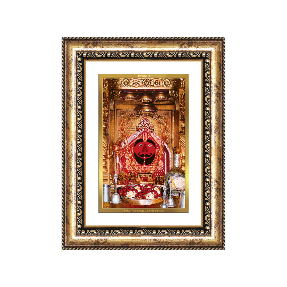 Diviniti 24K Gold Plated Salasar Balaji (Classic) Divine Wall Frame for Home Mandir & Office Decor | Luxury Spiritual Gift