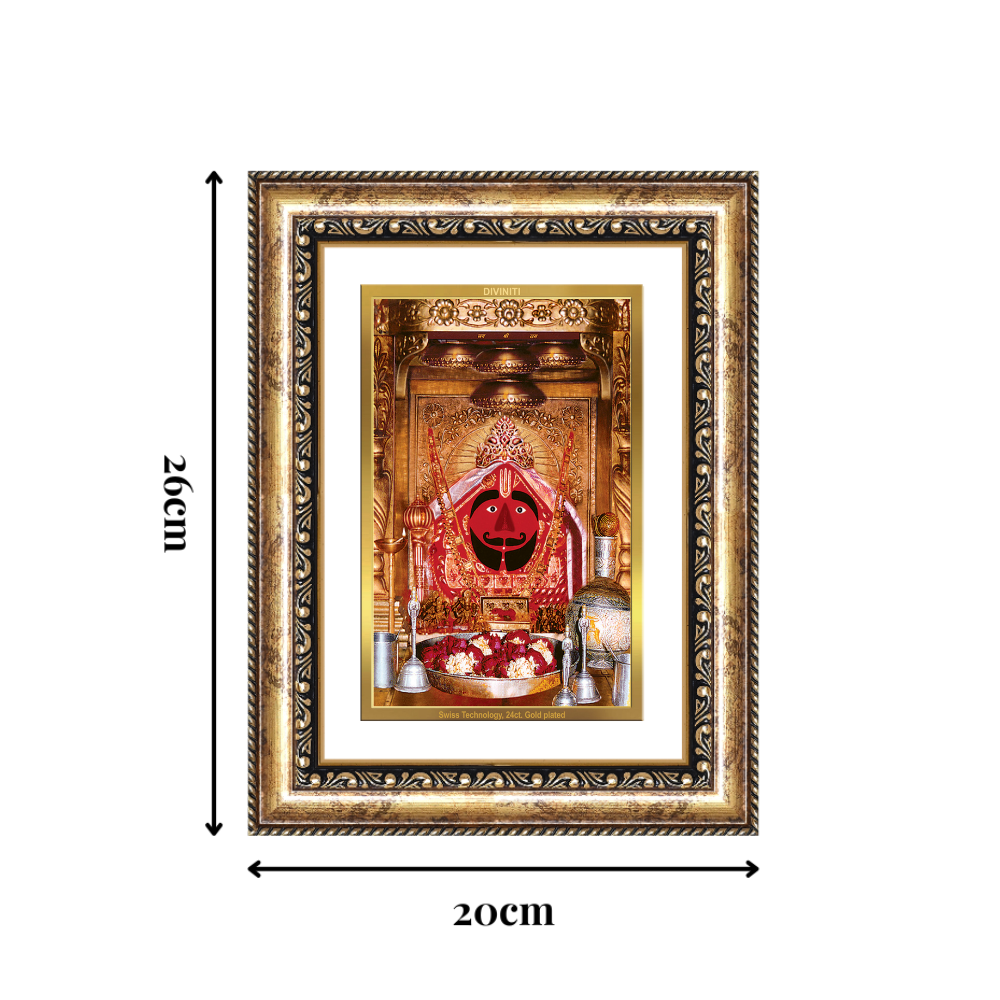 Diviniti 24K Gold Plated Salasar Balaji (Classic) Divine Wall Frame for Home Mandir & Office Decor | Luxury Spiritual Gift