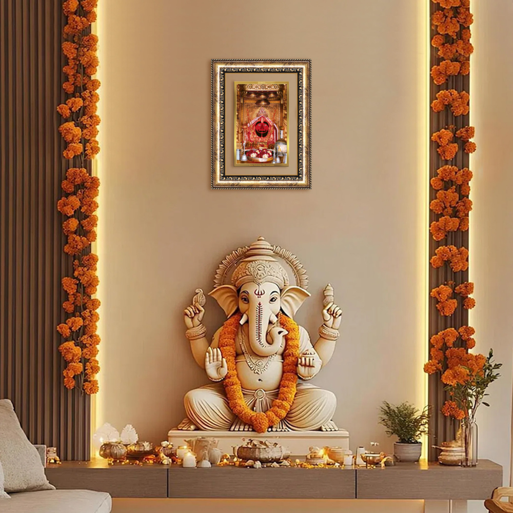 Diviniti 24K Gold Plated Salasar Balaji (Classic) Divine Wall Frame for Home Mandir & Office Decor | Luxury Spiritual Gift